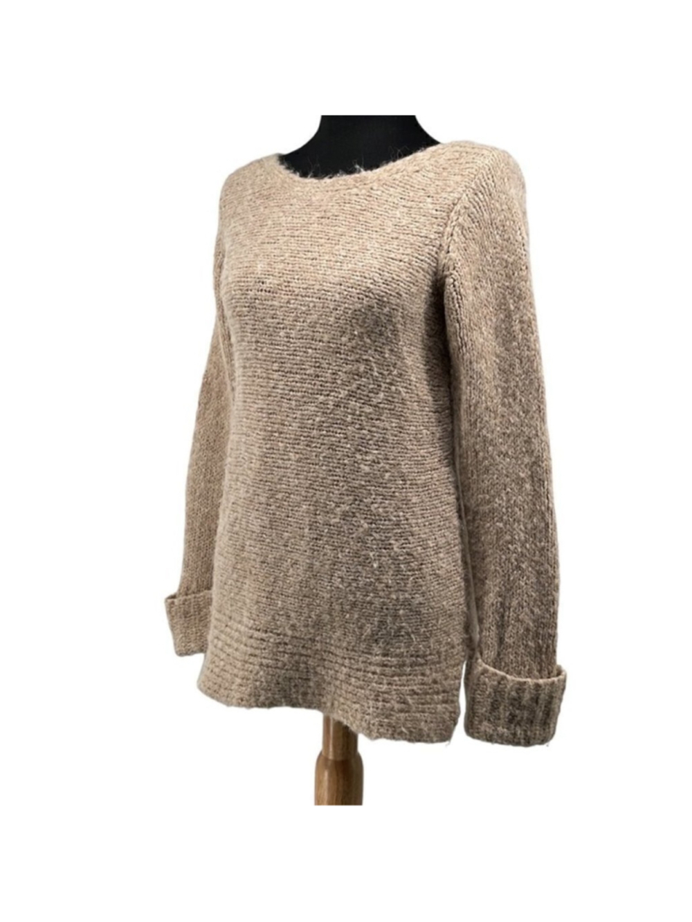 Club Monaco neutral wool alpaca blend sweater minimalist warm soft sz xs